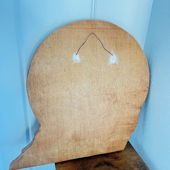 Handcrafted Wooden Wolf Wall Art Intricate Intarsia Design Natural Wood Tones Ru - Picture 4 of 6